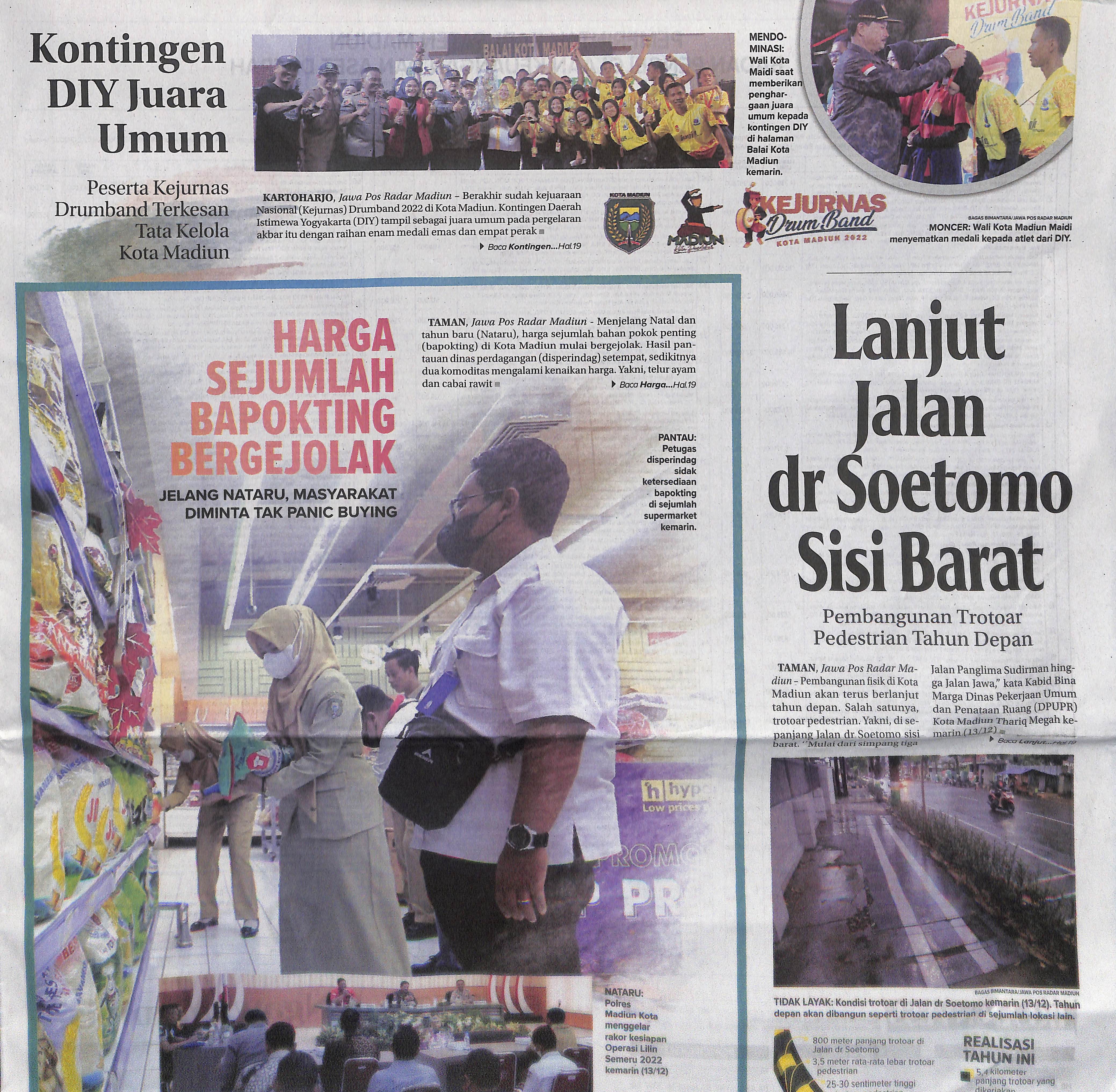 Kontingen DIY Juara Umum, Peserta Kejurnas Drumband Terkesan Tata Kelola Kota Madiun