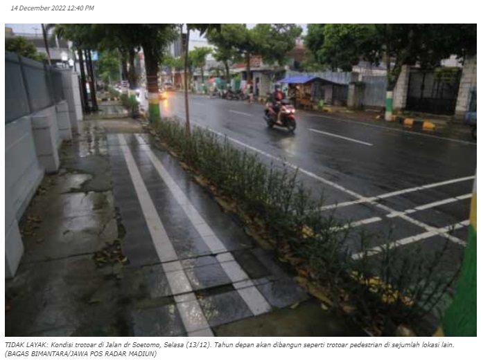 Revitalisasi Pedestrian Tahun Depan Sasar Sisi Barat Jalan dr Soetomo