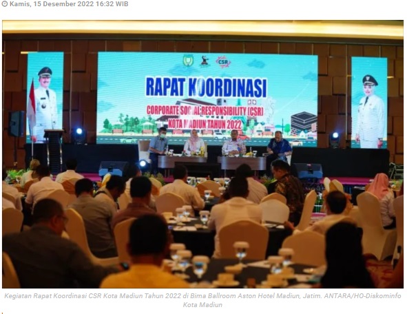 Pemkot Madiun dapat CSR perusahaan tahun 2022 sebesar Rp3,95 miliar