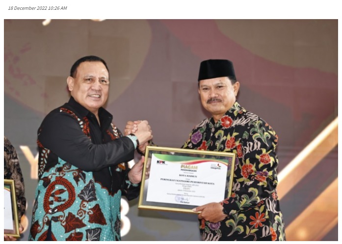 Kota Madiun Raih SPI Tertinggi, Kota Peduli HAM hingga Top Digital Award