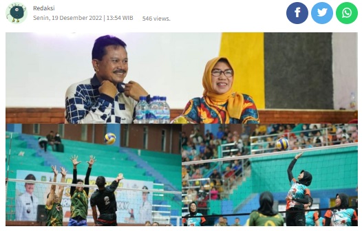 Kejuaran Voli Piala Walikota Madiun, Kelun Juara I Putra, Putri Diraih Mojorejo