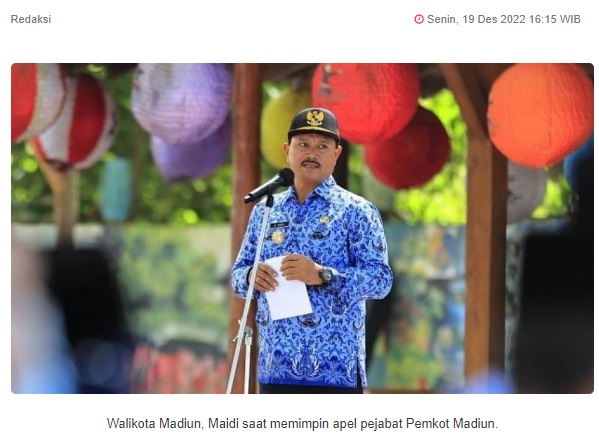Walikota Madiun; Ada Korupsi, Saya Akan Melaporkan Sendiri