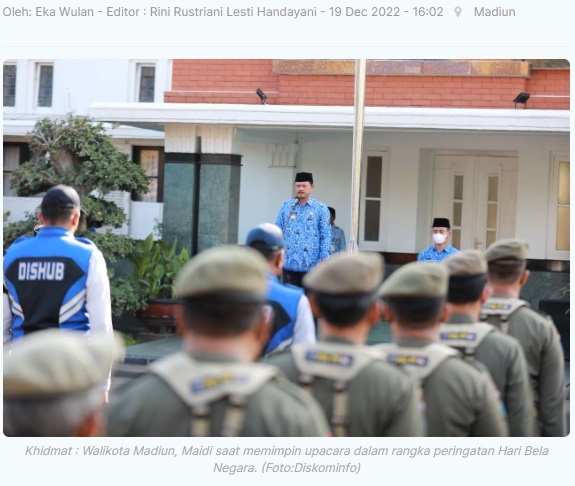 Peringati Hari Bela Negara, Ini Pesan Walikota Madiun