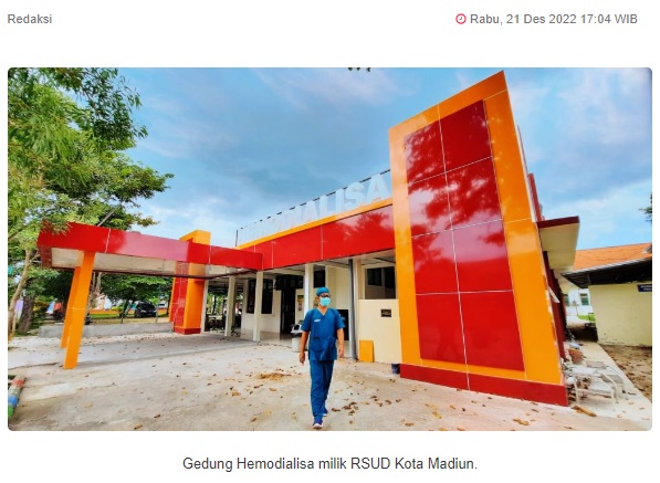 Percepat Pelayanan, RSUD Kota Madiun Perluas Ruang Hemodialisa