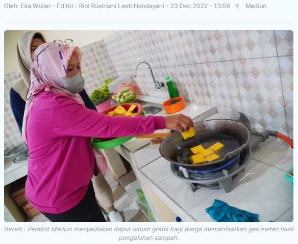 Pemkot Madiun Sediakan Dapur Umum Memanfaatkan Gas Metan