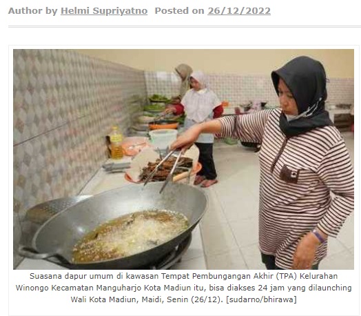 Wali Kota Madiun Launching Dapur Umum Gas Metan 2G