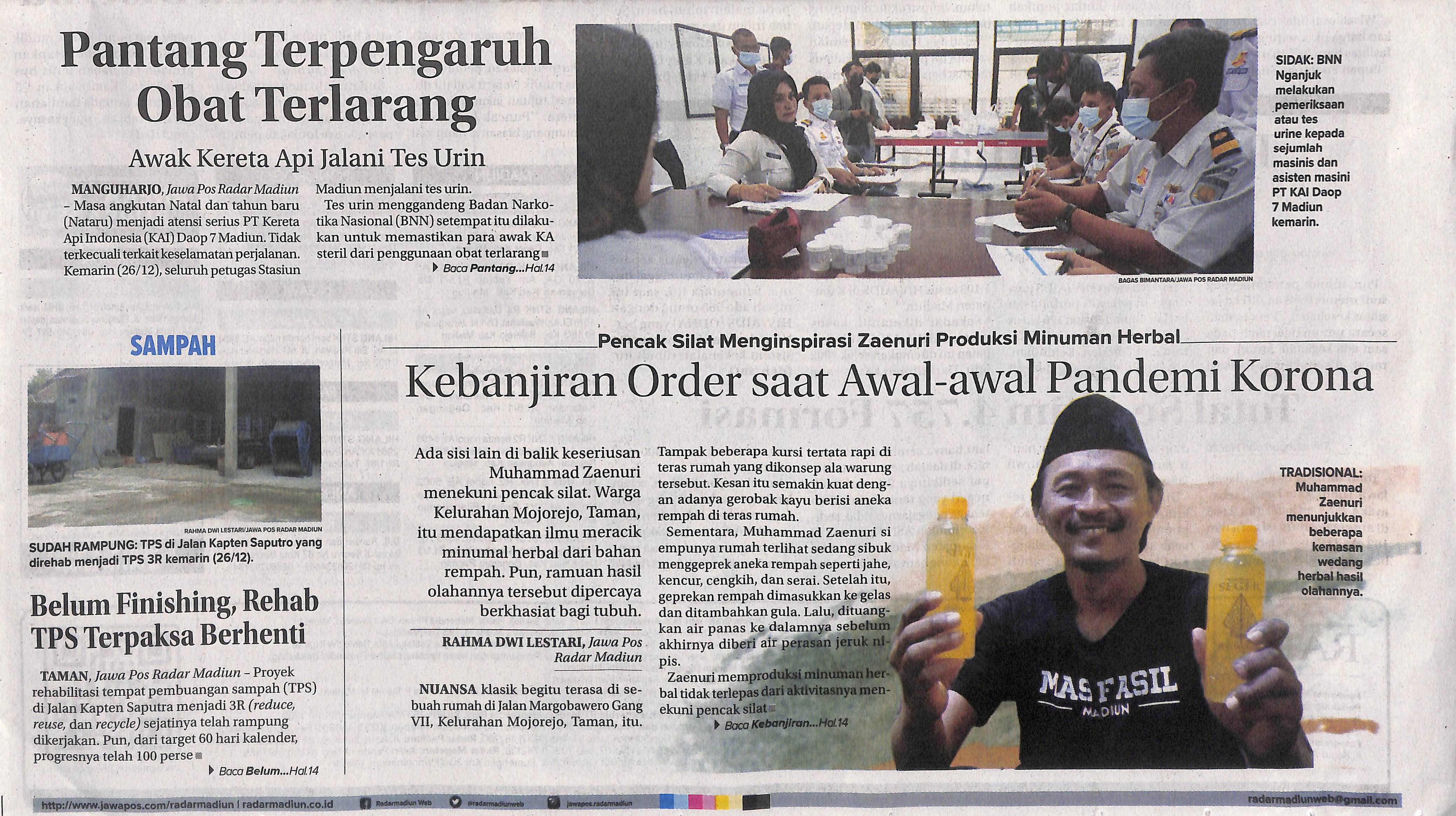 Pantang Terpengaruh Obat Terlarang, Awak Kereta Api Jalani Tes Urin