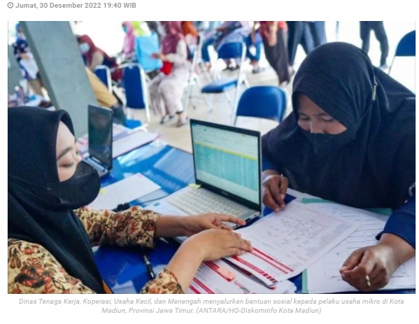 187 pelaku usaha mikro di Kota Madiun dapat bantuan sosial