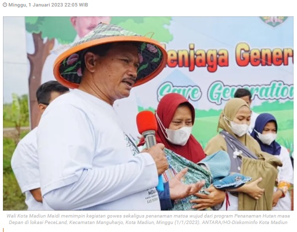 Setiap anak lahir di 2023, Pemkot Madiun wajibkan orang tua tanam pohon
