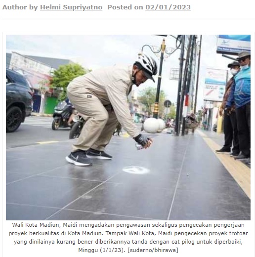 Wali Kota Madiun Komitmen Hadirkan Proyek Berkualitas