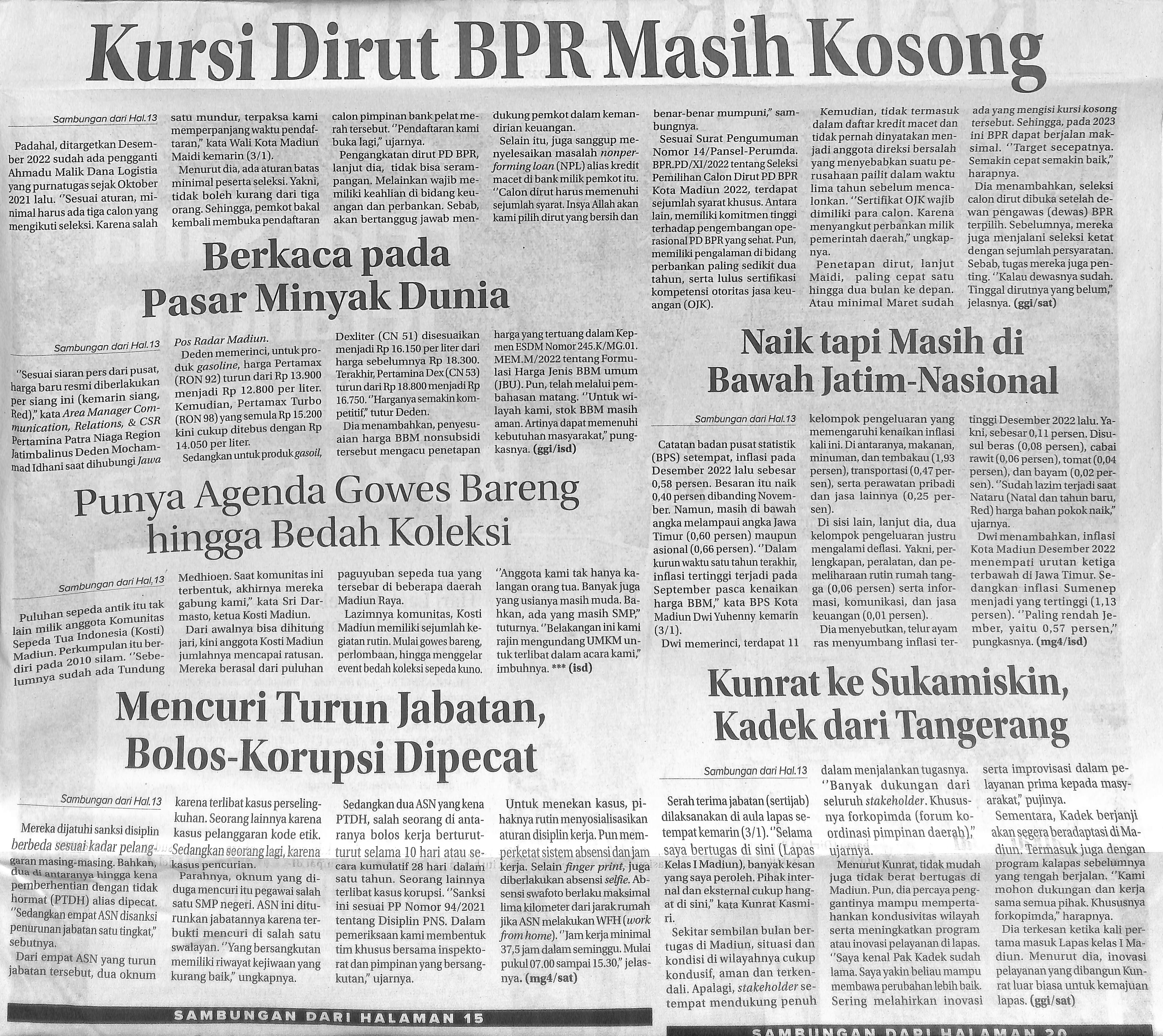 Mencuri Turun Jabatan, Bolos-Korupsi Dipecat