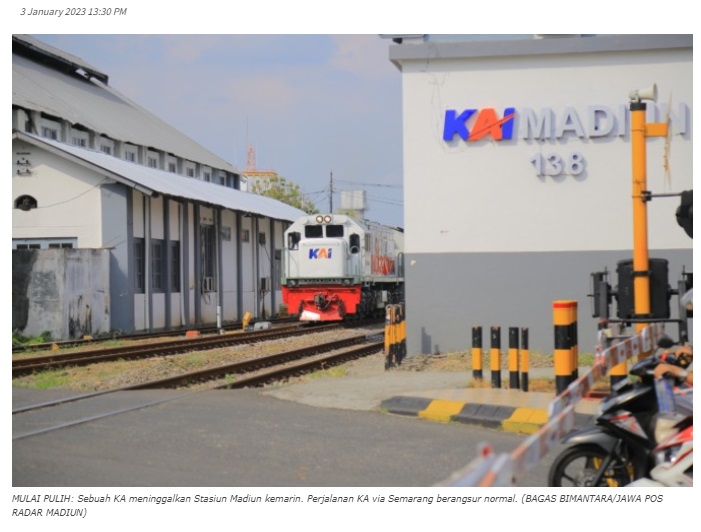 Perjalanan KA via Semarang Berangsur Normal