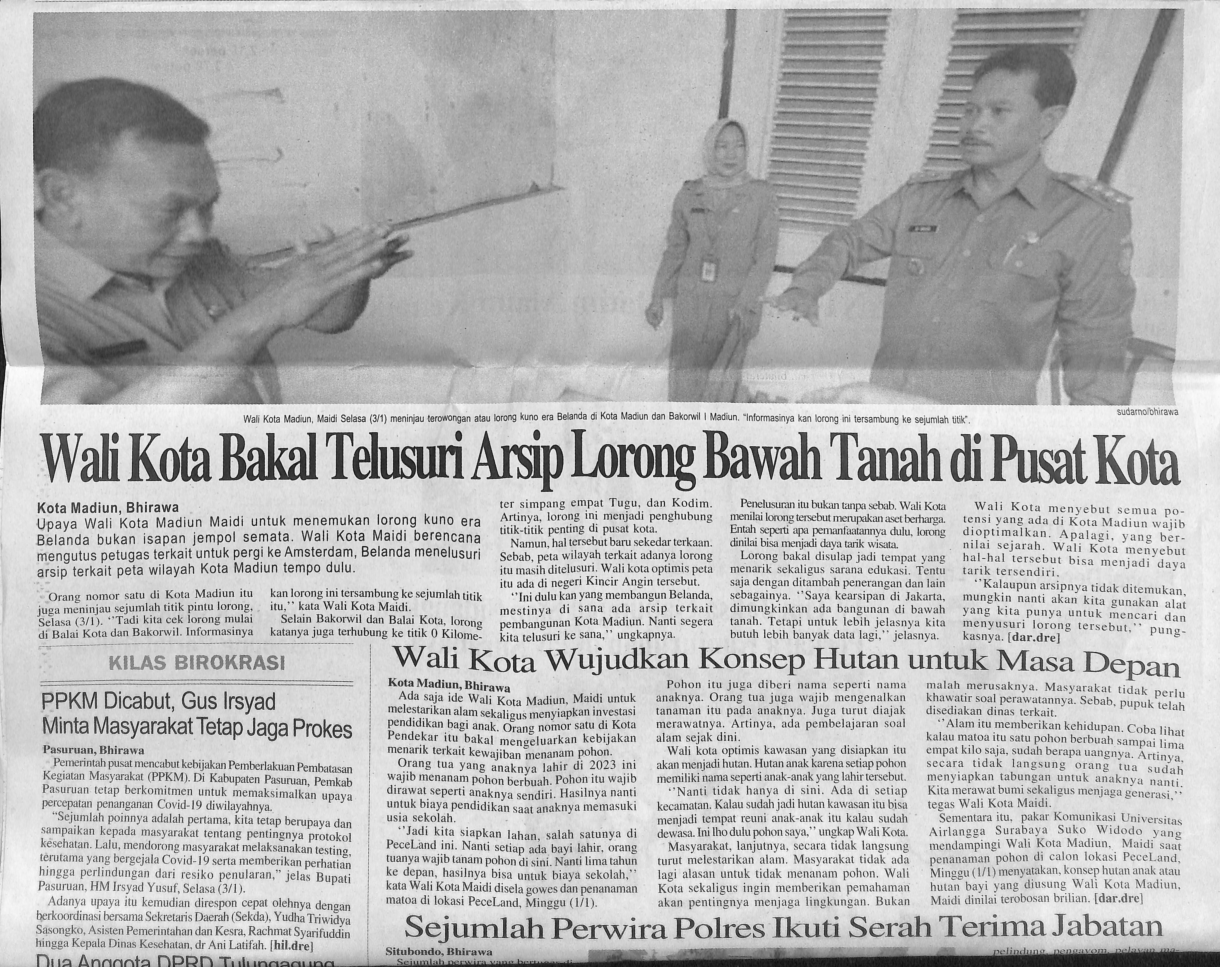 Walikota Bakal Telusuri Arsip Lorong Bawah Tanah di Pusat Kota