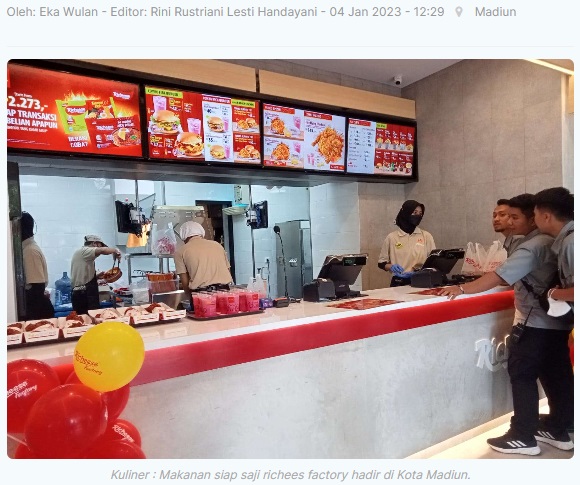 Gerai Richees Factory Hadir di Kota Madiun