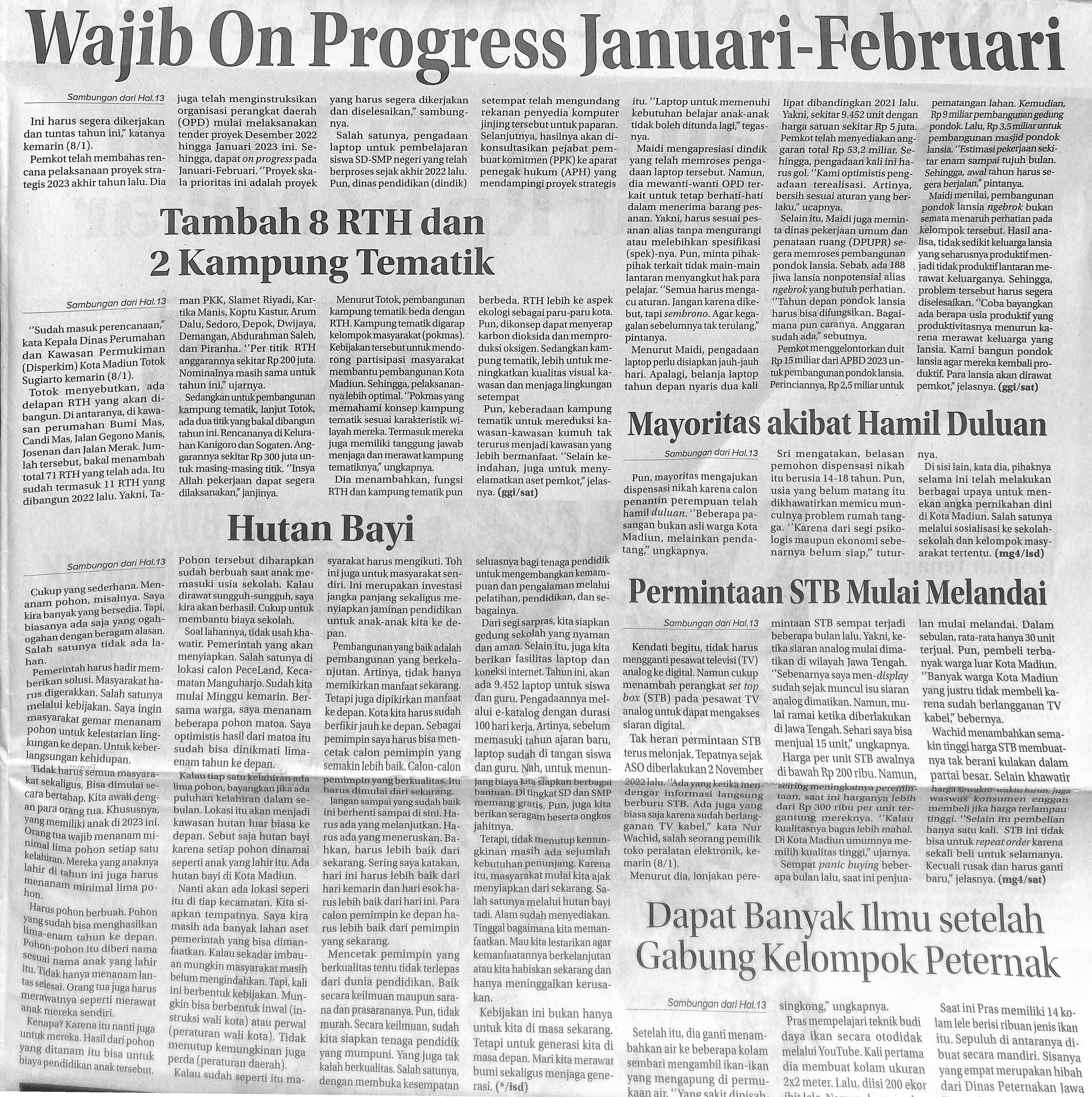 Tambah 8 RTH dan 2 Kampung Tematik, Sesuai Rencana Bakal Dikerjakan Tahun Ini