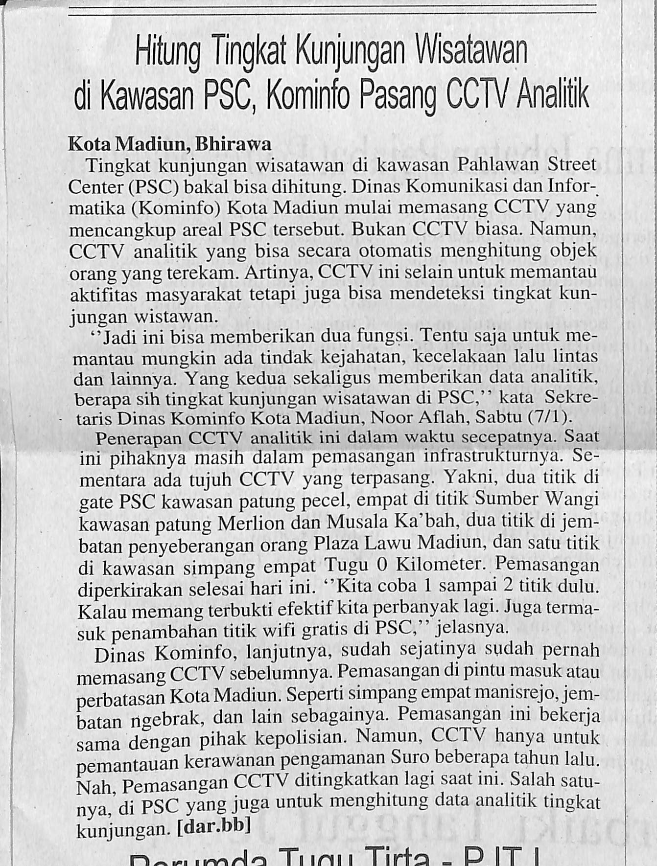 Hitung Tingkat Kunjungan Wisatawan di Kawasan PSC, Kominfo Pasang CCTV Analitik