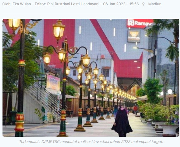 Realisasi Investasi 2022 Kota Madiun Lampaui Target