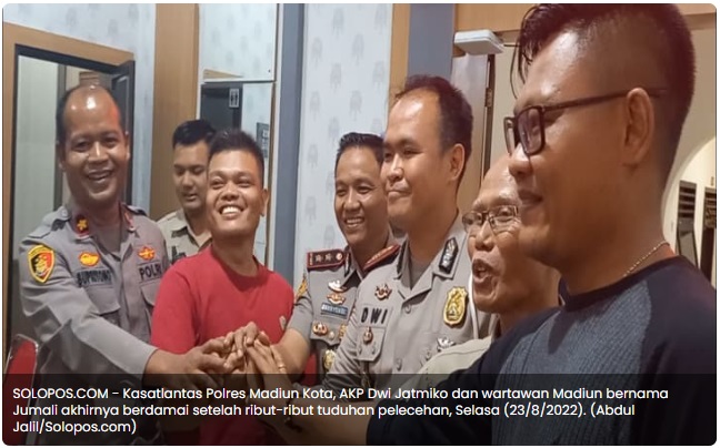 Saling Memaafkan! Konflik Kasatlantas & Wartawan di Madiun Berakhir Damai