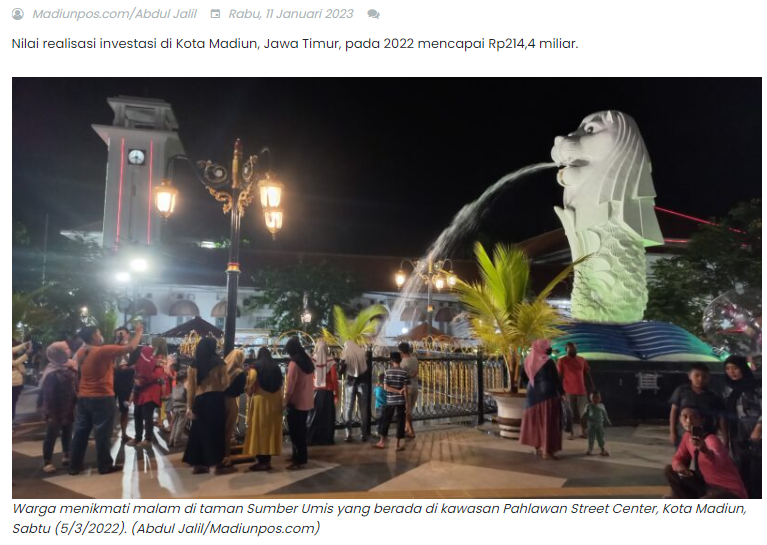 Lampai Target, Nilai Investasi di Madiun 2022 Capai Rp214 Miliar, Mayoritas di Sektor Ini