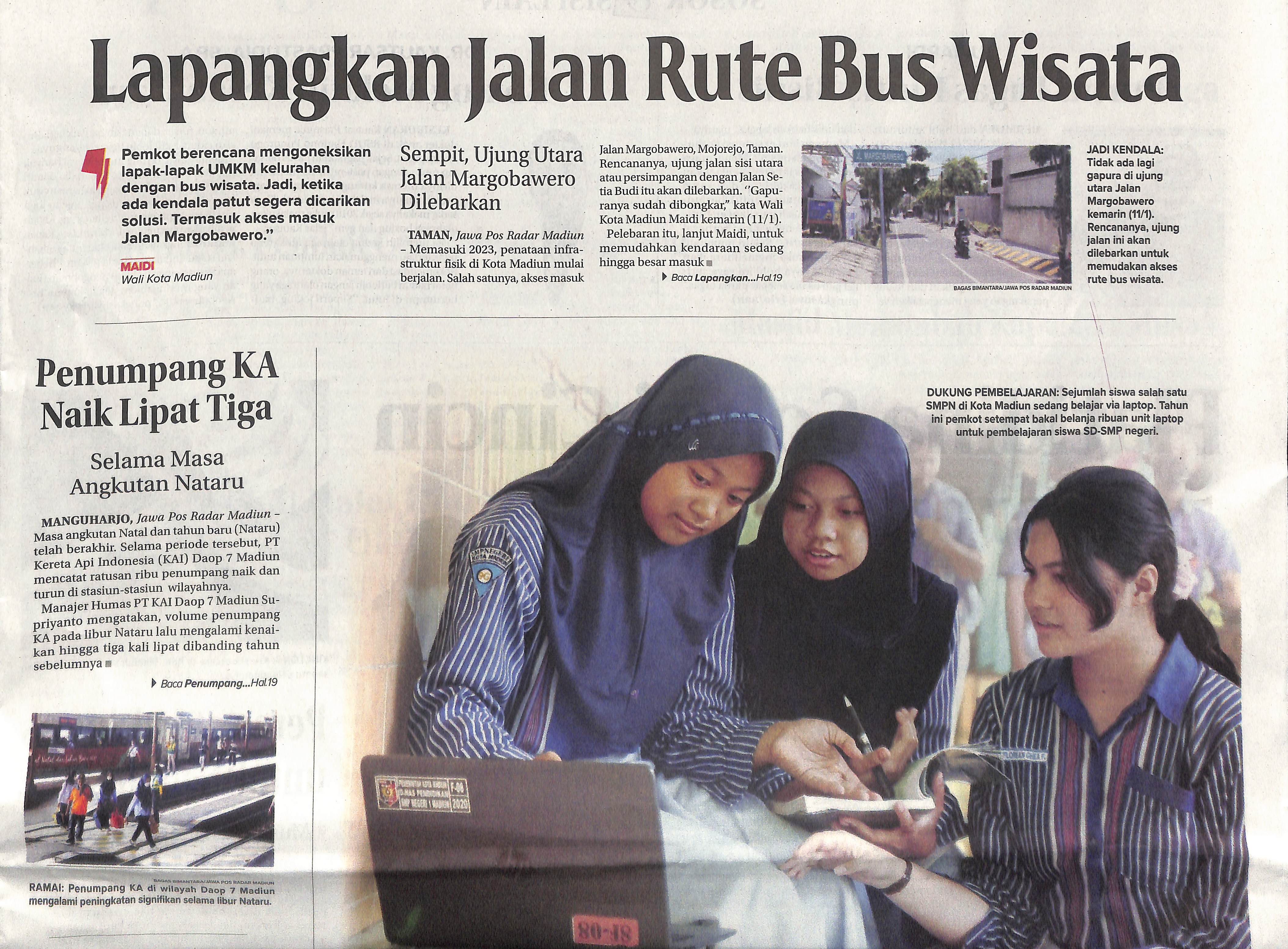 Lapangkan Jalan Rute Bus Wisata, Sempit, Ujung Utara Jalan Margobawero Dilebarkan