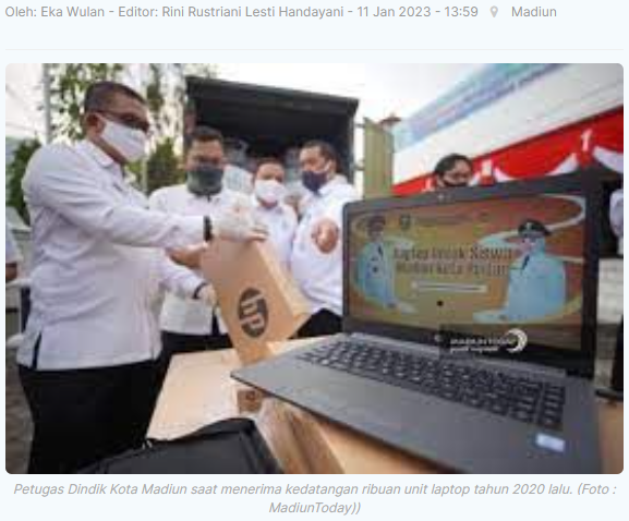 Soal Pengadaan Ribuan Laptop, Walikota Madiun: Standarnya Harus Dipenuhi