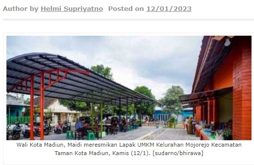 Penyempurnaan Lapak UMKM Kota Madiun Masih Akan Berlanjut