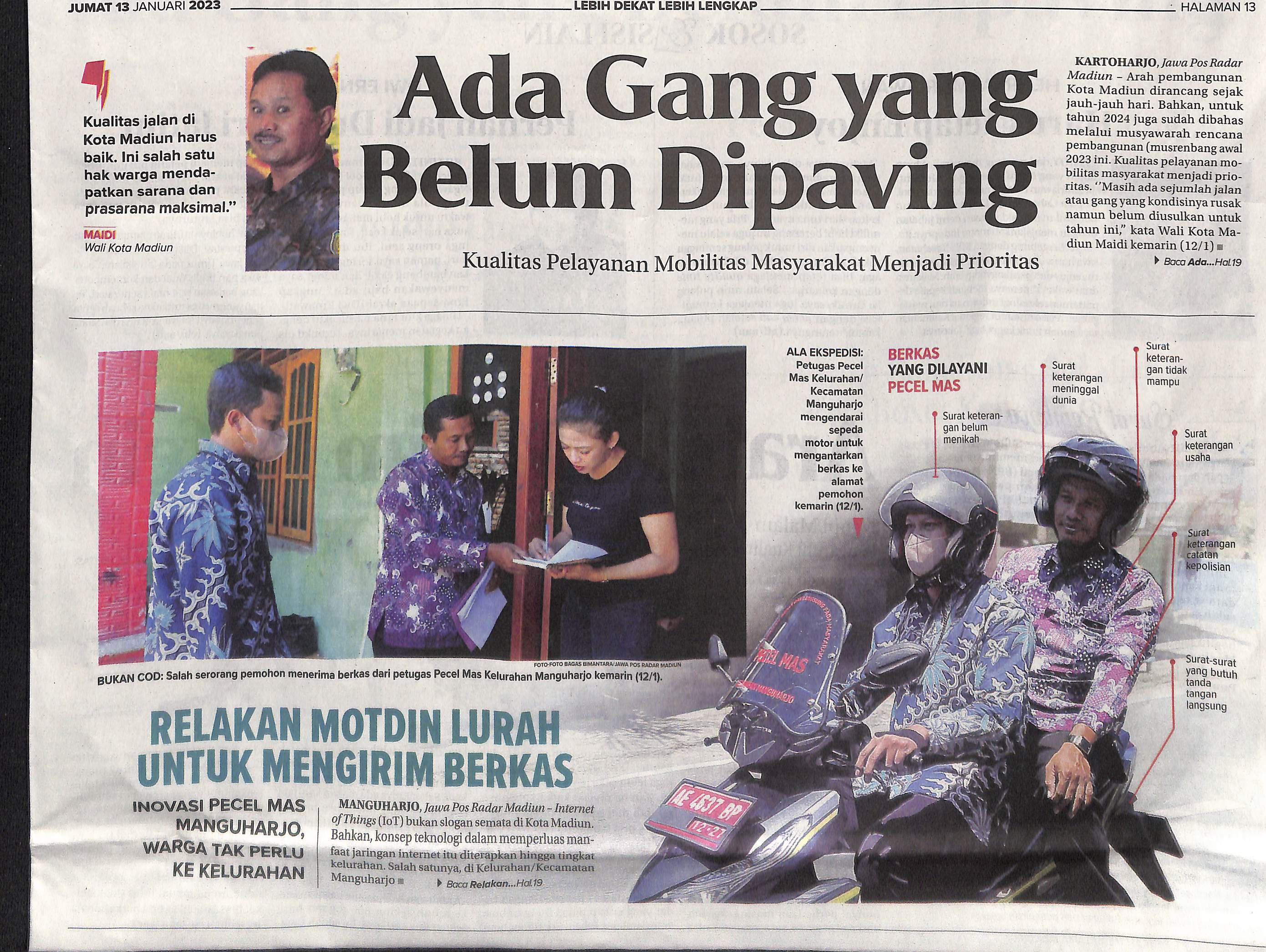Relakan Motdin Lurah Untuk Mengirim Berkas, Inovasi Pecel Mas Mangunharjo Warga Tak Perlu Ke Kelurahan
