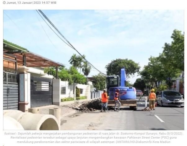 Pemkot bangun ruas-ruas jalan baru dukung pariwisata Madiun