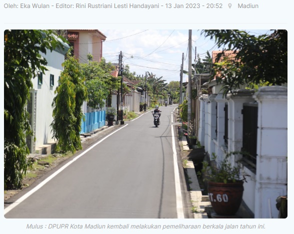 Pemkot Madiun Kucurkan Rp13,5 Miliar untuk Pemeliharaan Jalan