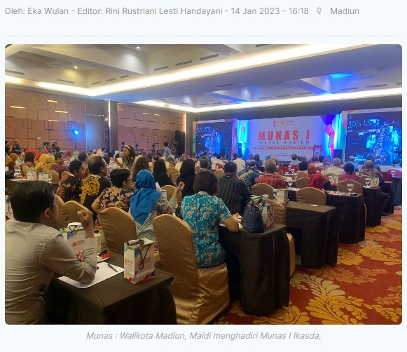 Hadiri Munas I Ikasda, Walikota Madiun Pesan Jaga Solidaritas Antar Alumni