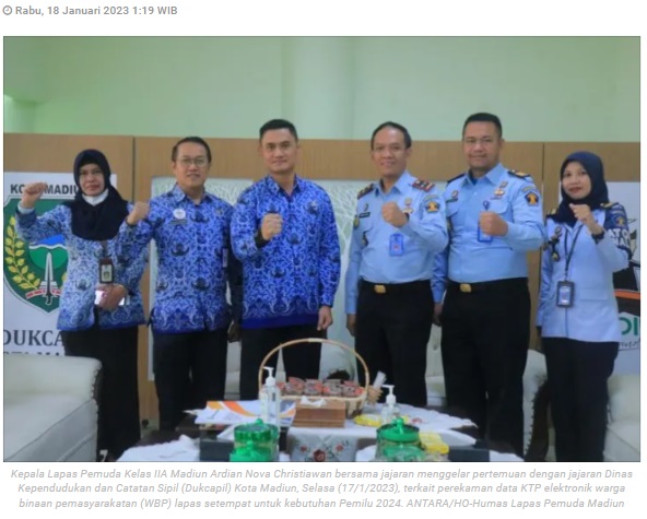 Disdukcapil Madiun jadwalkan perekaman KTP ratusan napi Lapas Pemuda