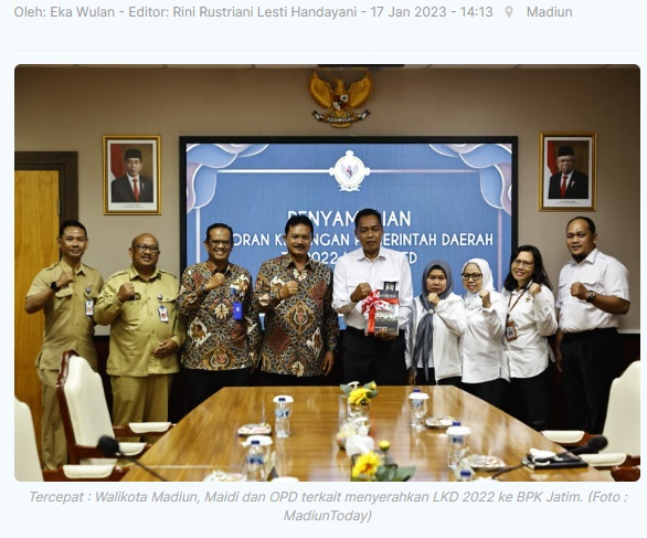 Pemkot Madiun Serahkan LKD 2022 Tercepat se Jatim