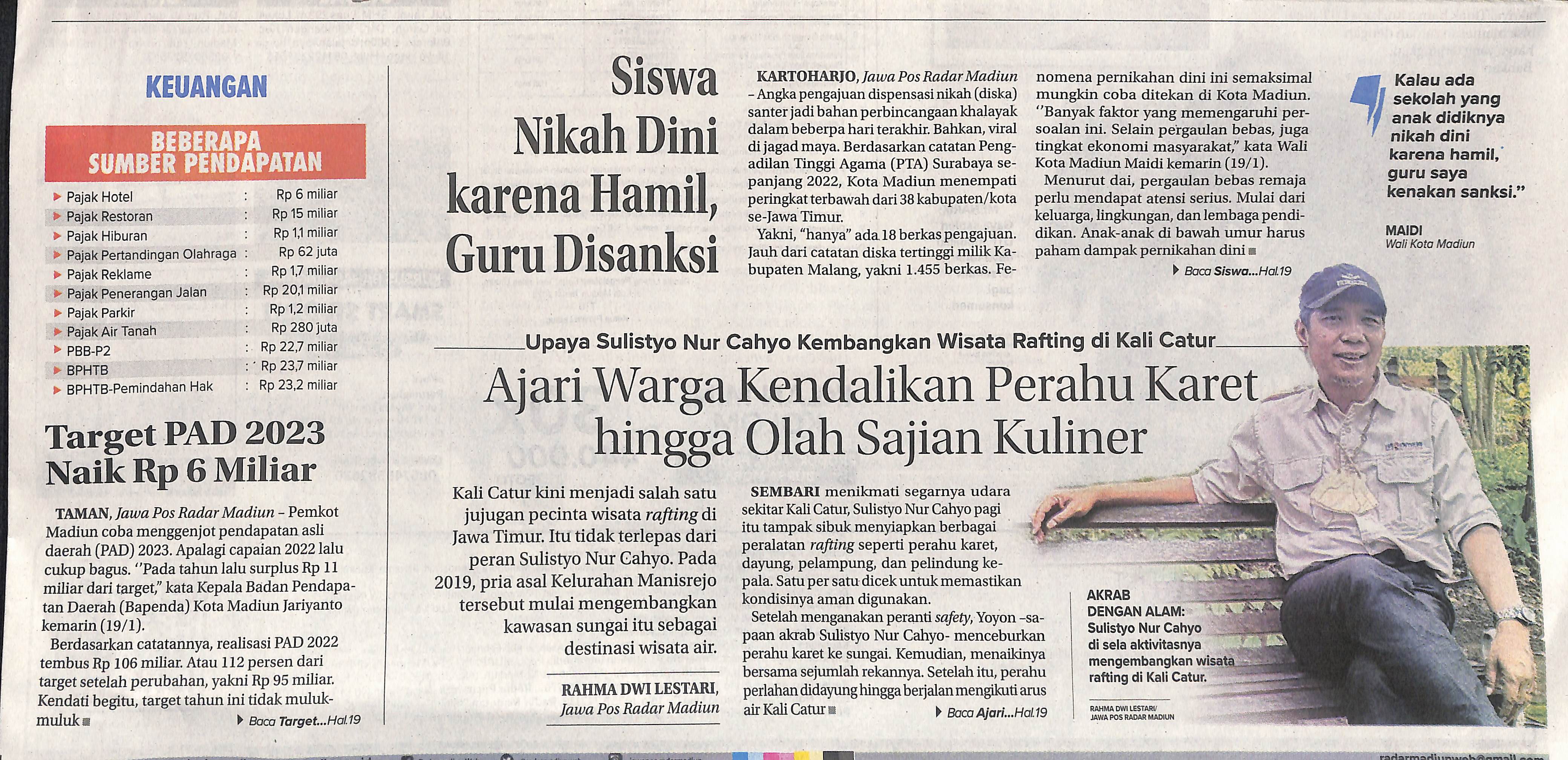 Upaya Sulistyo Nur Cahyo Kebangkan Wisata Rafting di Kali Catur, Ajari Warga Kendalikan Perahu Karet hingga Olah Sajian Kuliner