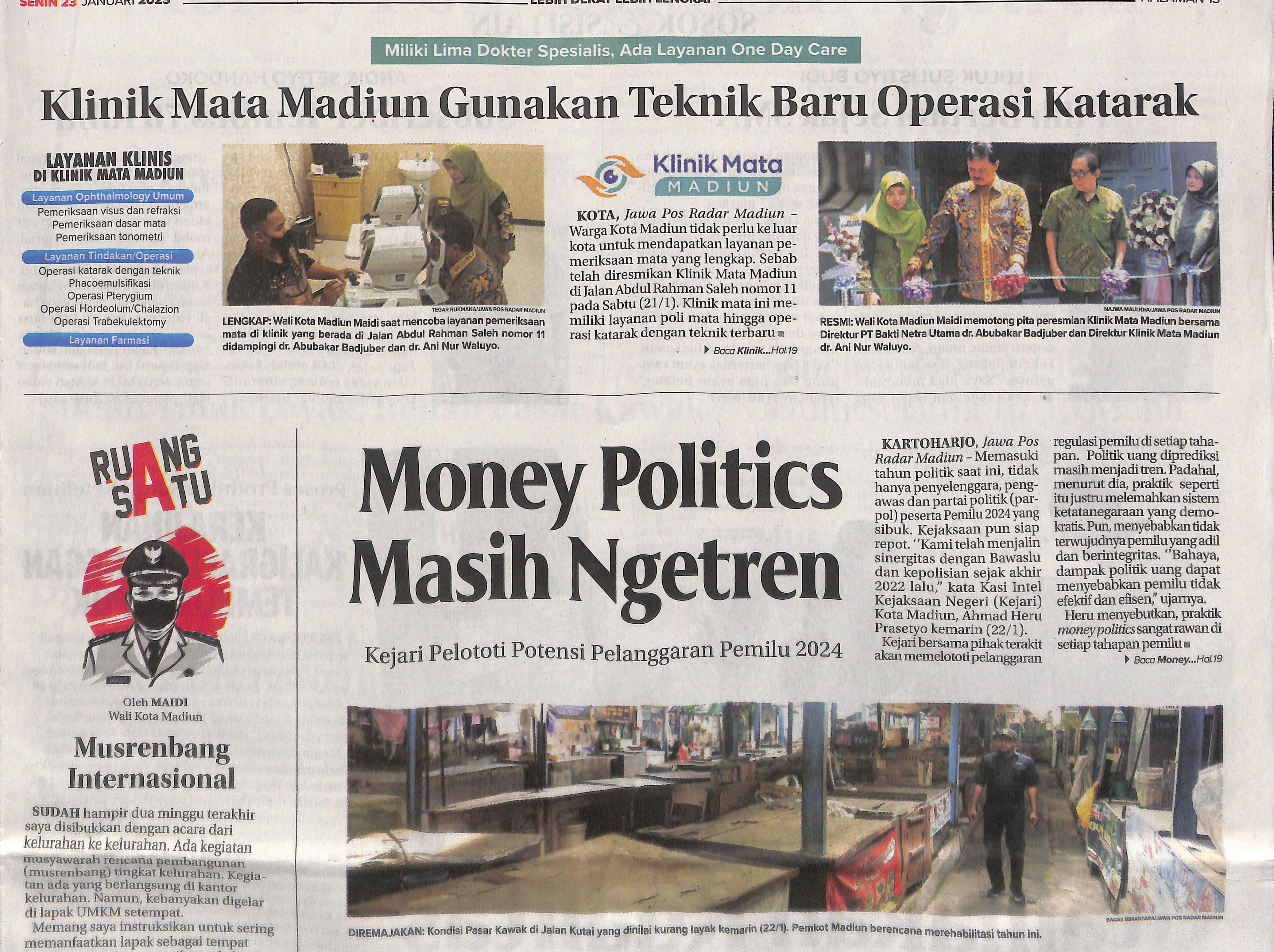 Klinik Mata Madiun Gunakan Teknik Baru Operasi Katarak
