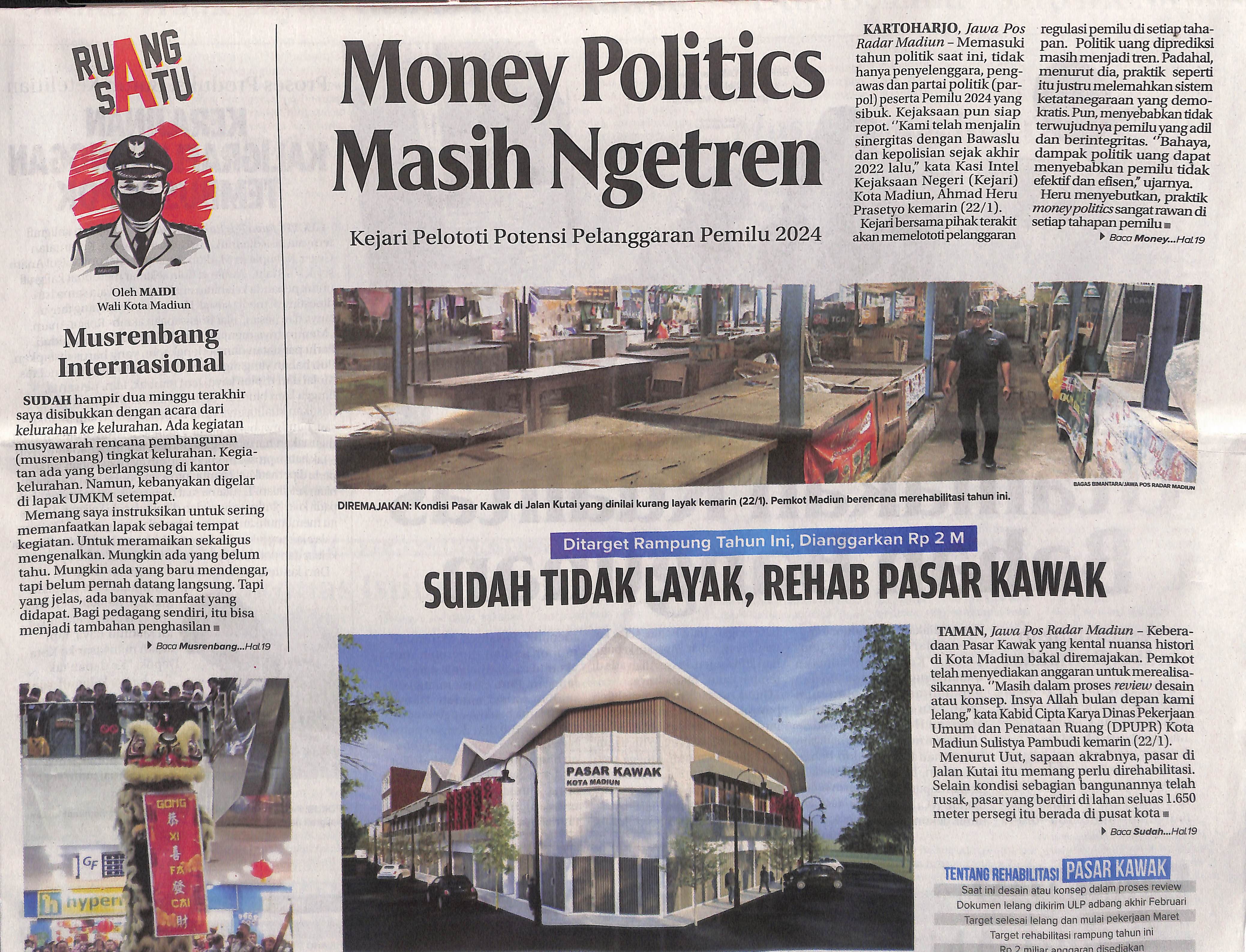 Sudah Tidak Layak, Rehab Pasar Kawak