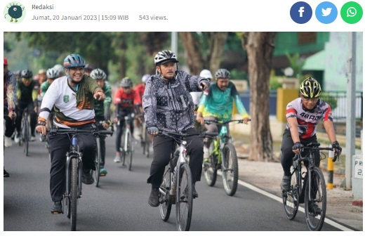 Tingkatkan Koordinasi Tramtibumlinmas, Walikota Madiun Gowes Bersama Forkopimda