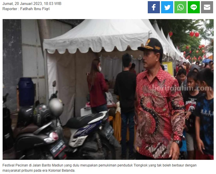 Dulu, Jalan Barito Kota Madiun Jadi Pemukiman Warga Tiongkok Era Kolonial