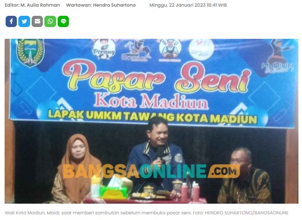 Wali Kota Madiun Buka Pasar Seni