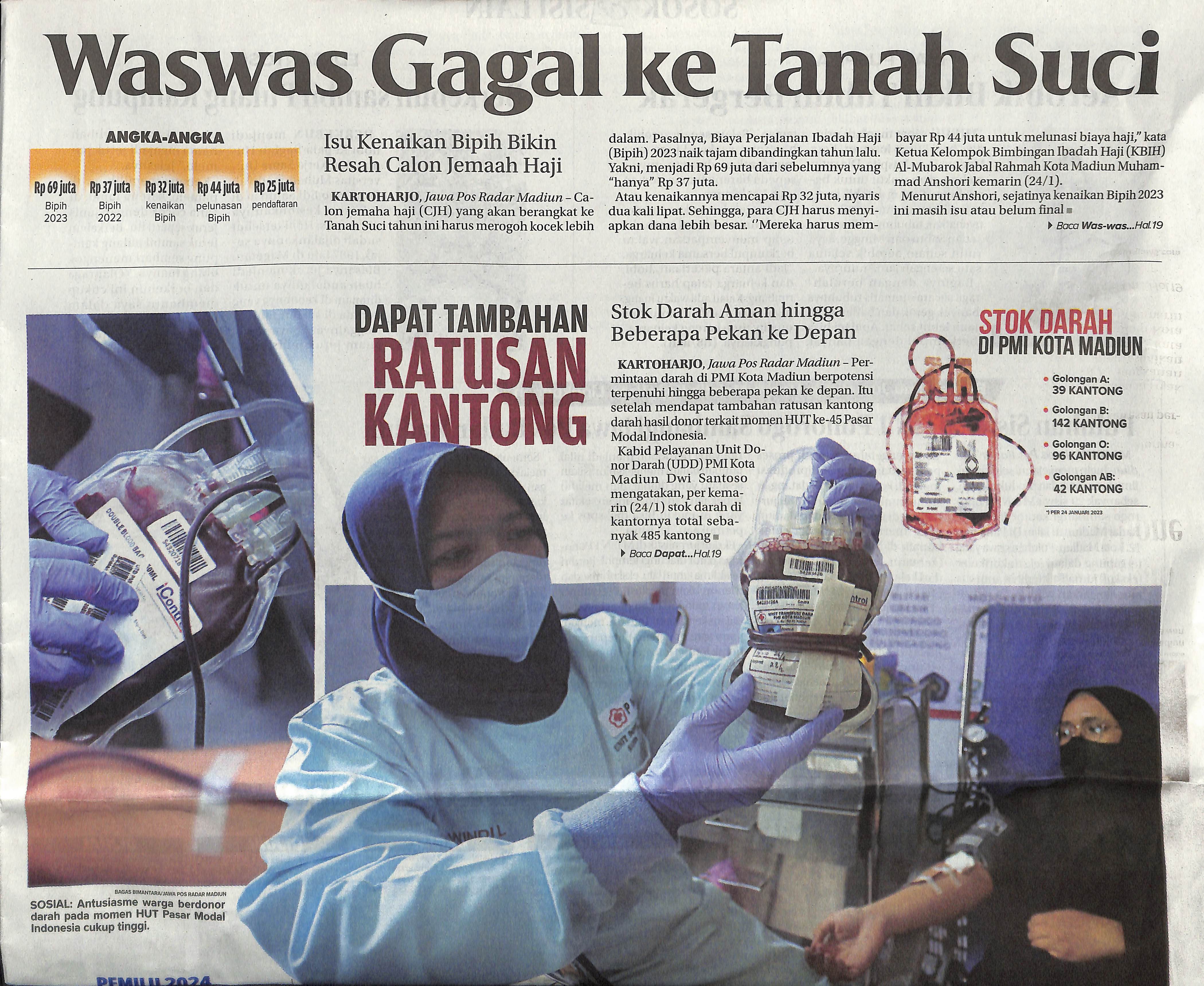 Dapat Tambahan Ratusan Kantong, Stok Darah Aman hingga Beberapa Pekan ke Depan