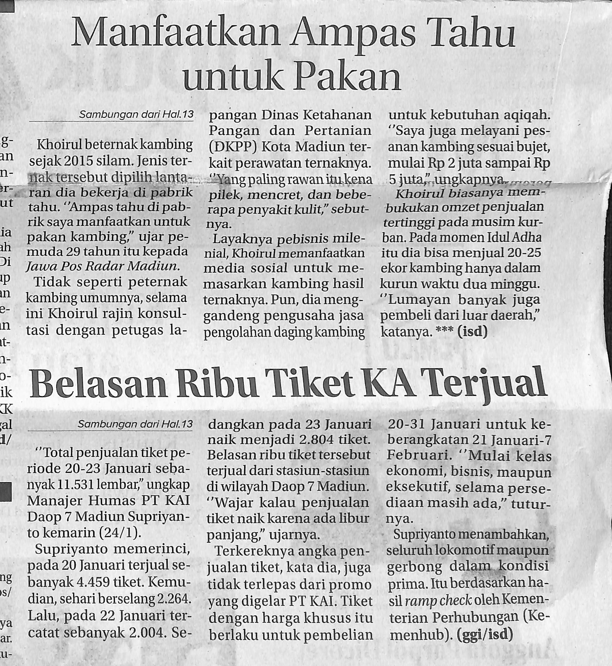 Belasan Ribu Tiket KA Terjual, Selama Momen Tahun Baru Imlek