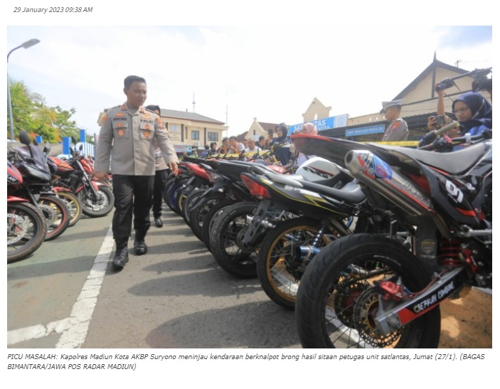 Motor Knalpot Brong Ditahan Sebulan, Ganti Standar Dulu Baru Boleh Diambil
