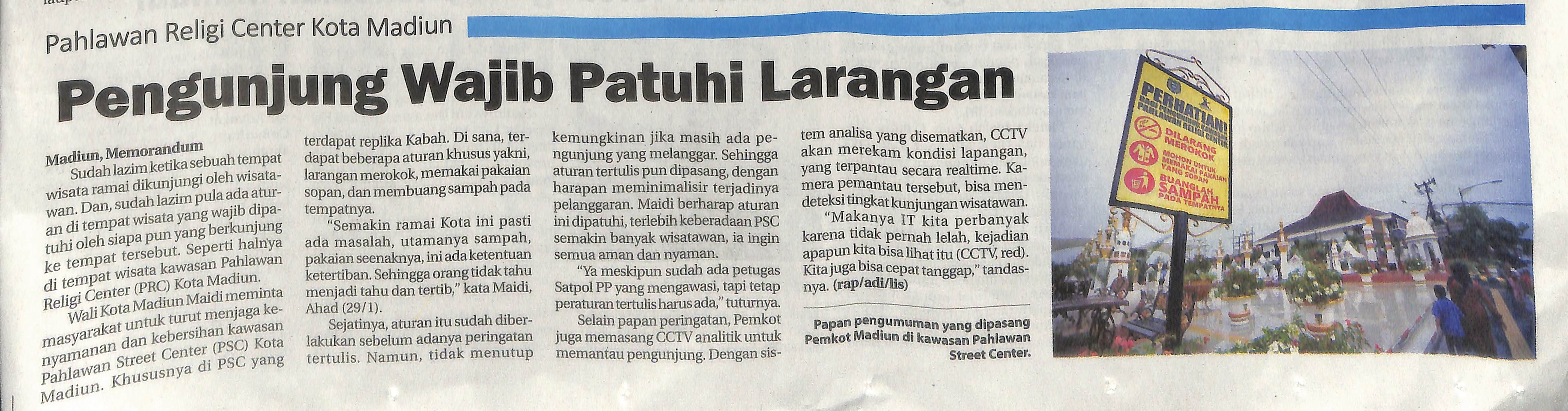 Pengunjung Wajib Patuhi Larangan