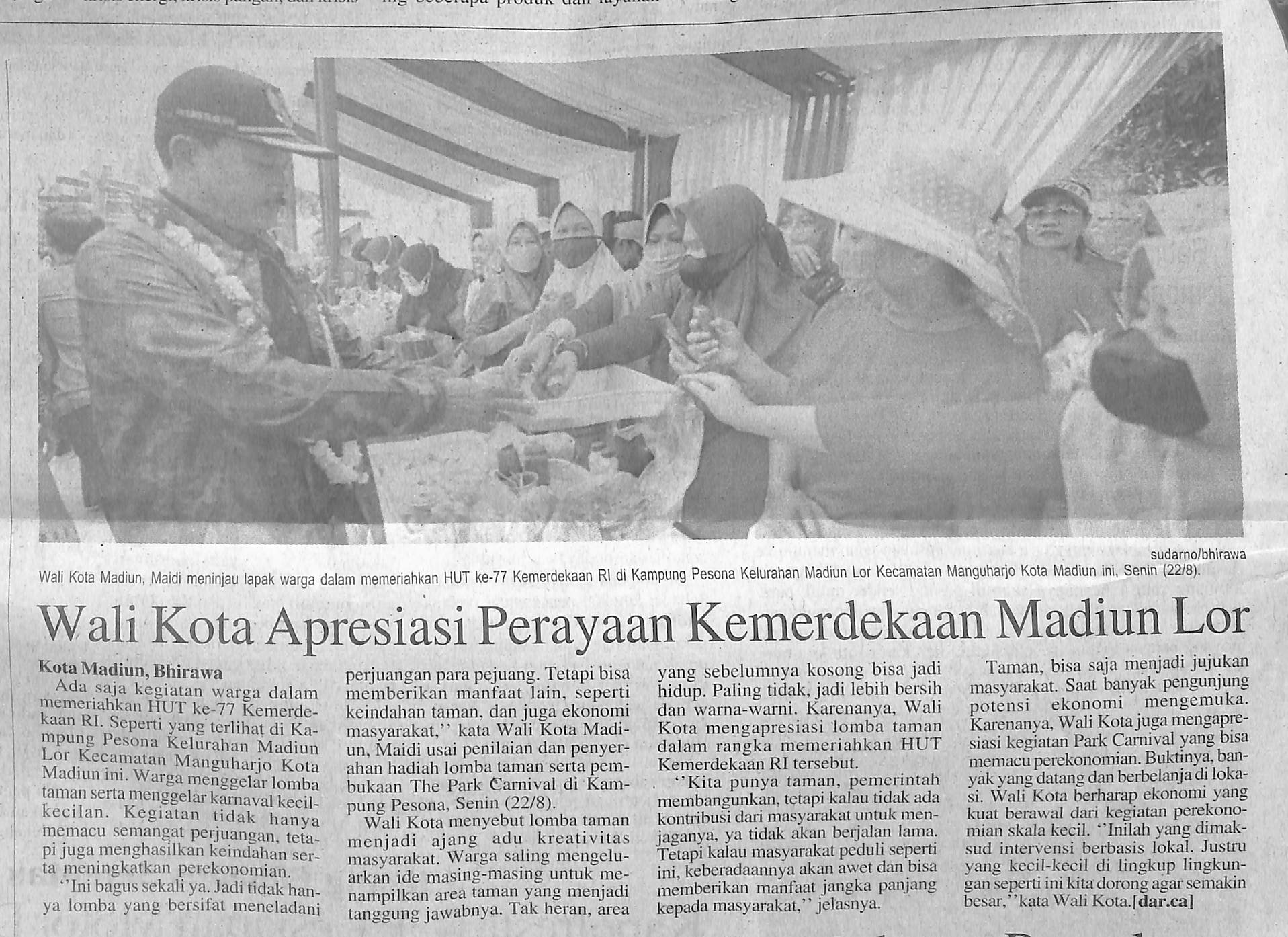 Wali Kota Apresiasi Perayaan Kemerdekaan Madiun Lor