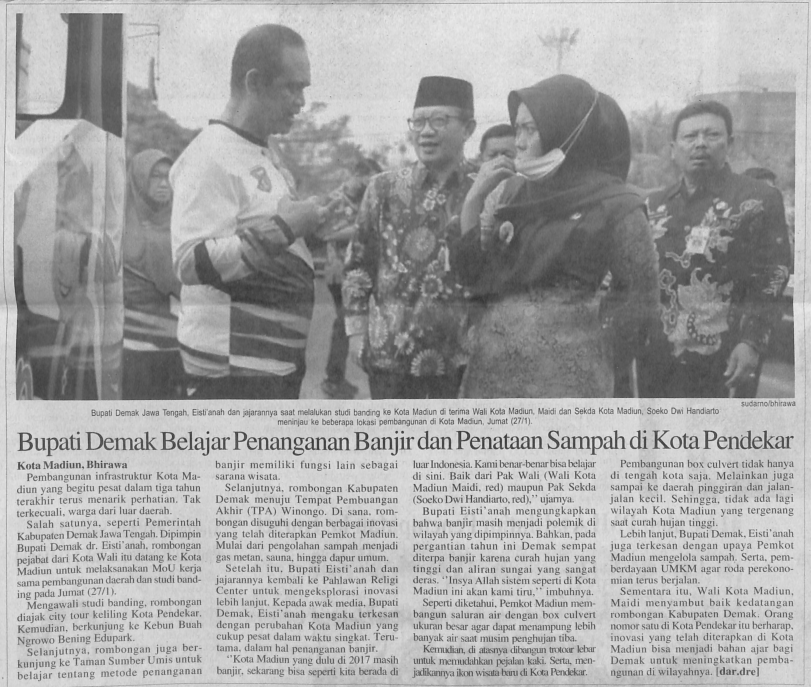 Bupati Demak Belajar Penanganan Banjir dan Penataan Sampah di Kota Pendekar
