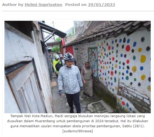 Wali Kota Madiun Blusukan Lokasi Usulan Musrenbang
