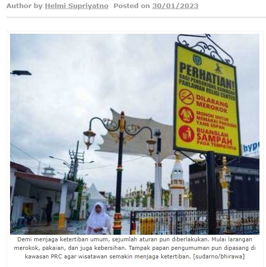 Agar Pengunjung Makin Tertib, Wali Kota Madiun Pasang Papan Peringatan di Kawasan PRC