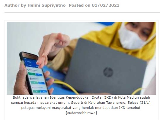 Layanan Registrasi IKD Kota Madiun Sudah Menyasar Masyarakat Umum