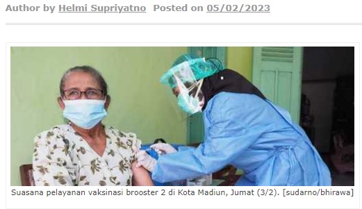 Antusias Cukup Tinggi, Rata-rata 100 Sasaran Vaksin Booster Kedua per Hari di Kota Madiun