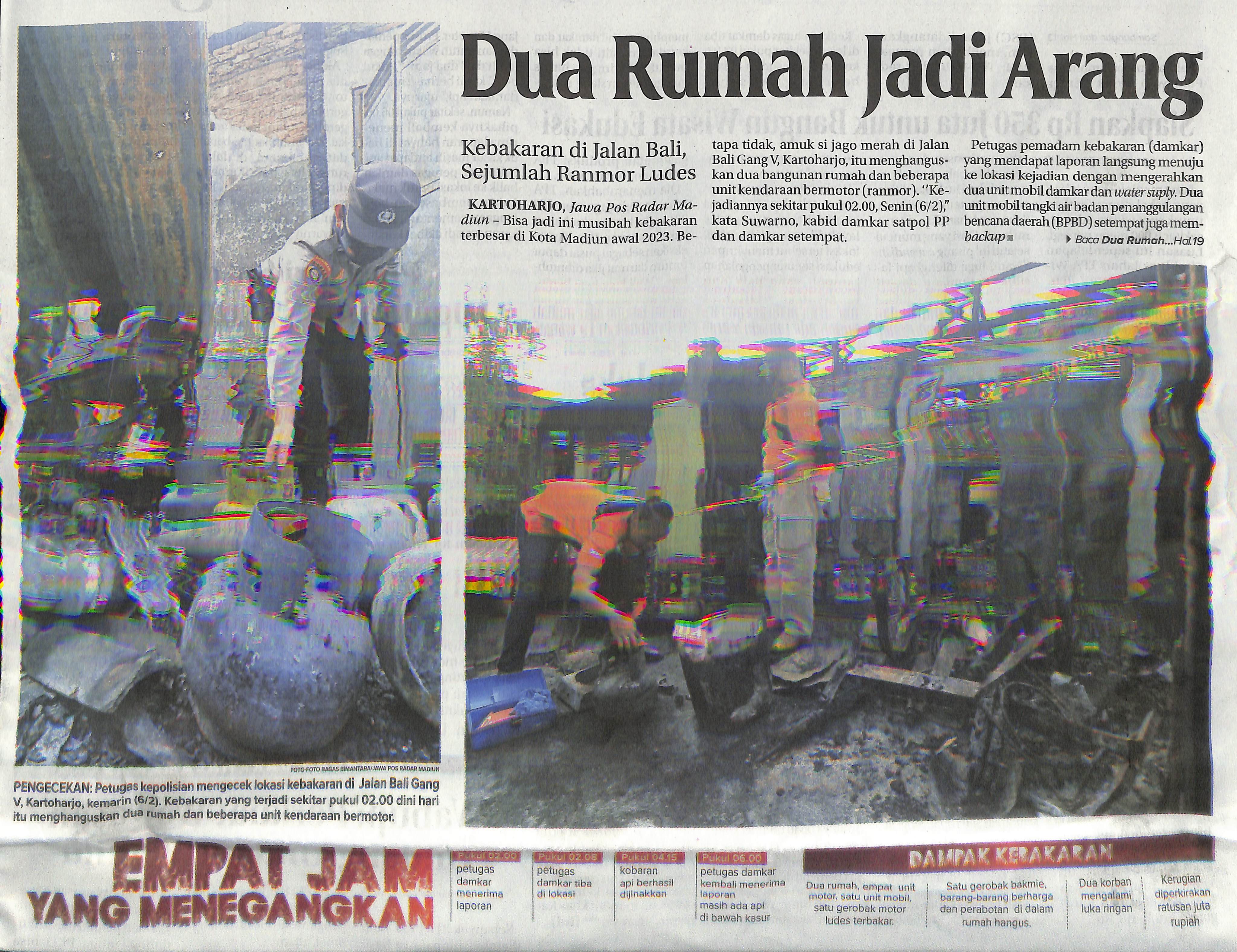 Dua Rumah Jadi Arang, Kebakaran di Jalan Bali, Sejumlah Ranmor Ludes