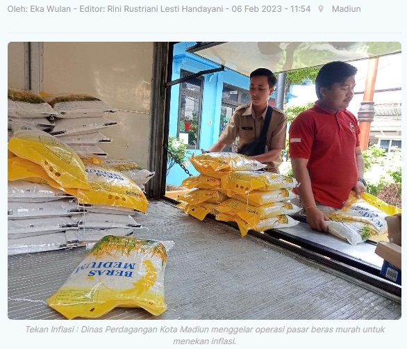 Pemkot Madiun Gelar Operasi Pasar Beras Murah, Ini Lokasinya